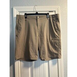 ZeroXposur Shorts Men's 40 Oak Khaki Travel Series Pockets Hiking 9.5" Inseam